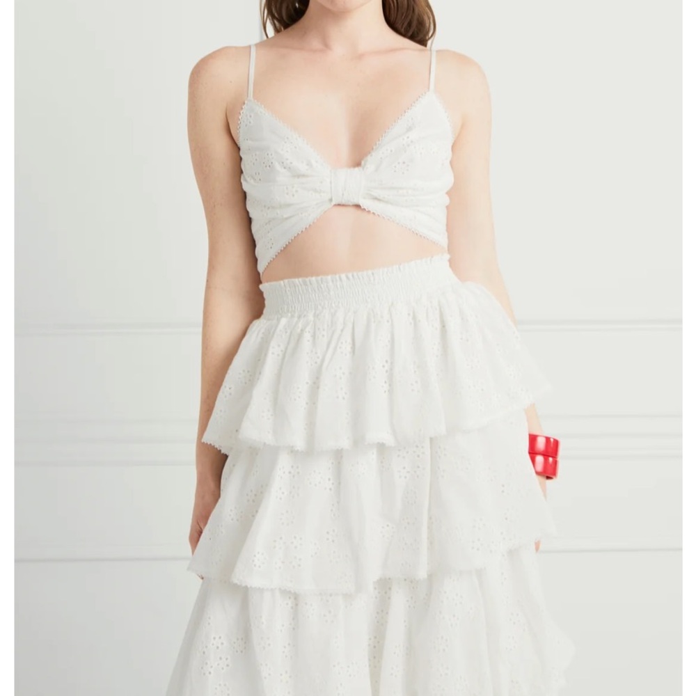 Hill House White Tiered Eyelet Set
